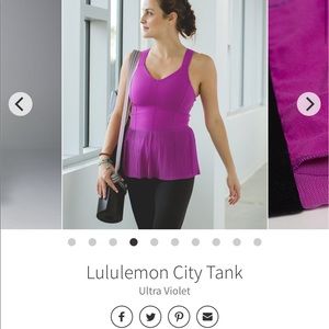 Lululemon city tank ultra violet size 10